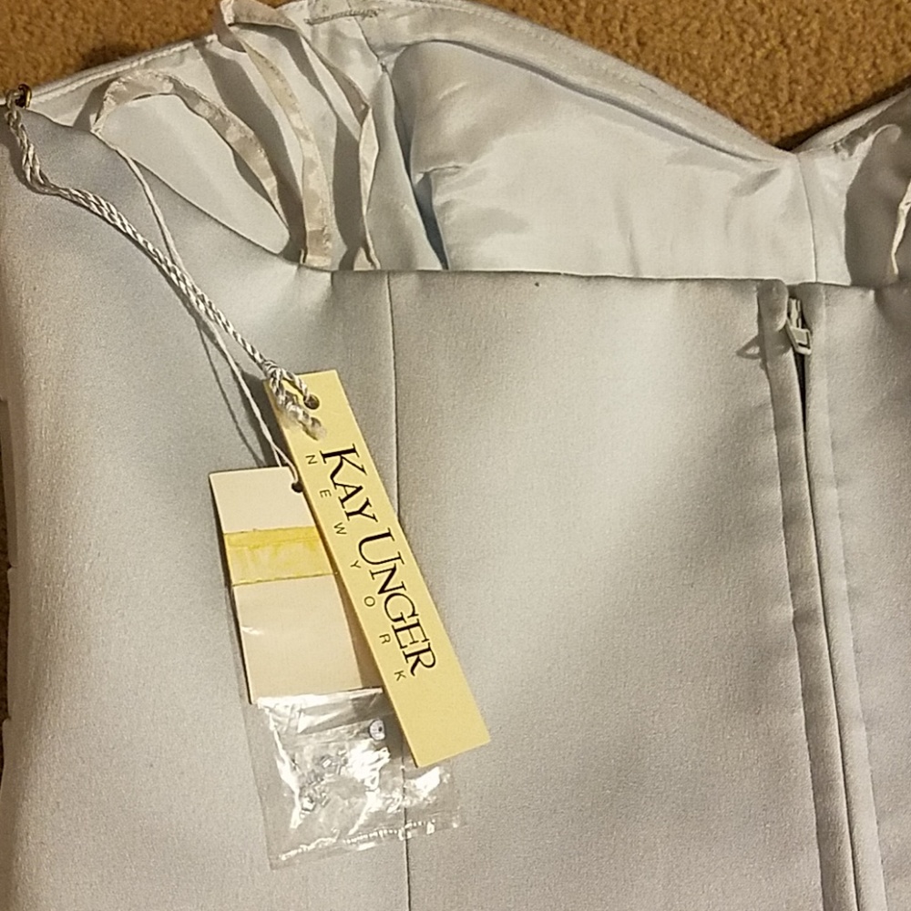 Kay Unger Baby Blue Corset Dress Top Size 8 - Picture 4 of 5